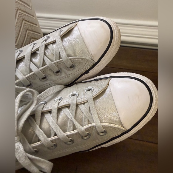 Converse Chuck Taylor All Star Low Top Metallic Shimmer Sneakers size 9 - Picture 2 of 10